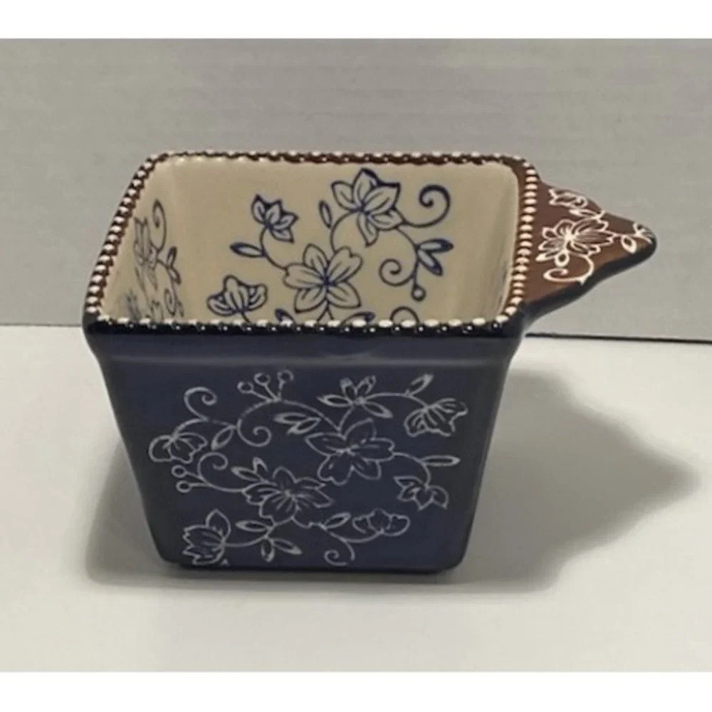 Temp-tations Old World Blue Floral Square Baking Dishes Set‎ of 2 Ovenware